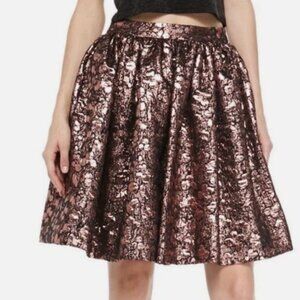 Alice + Olivia Glittering Copper Skirt Sz 6